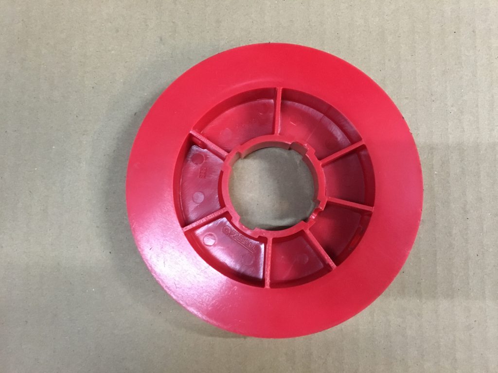 red roller shutter spool